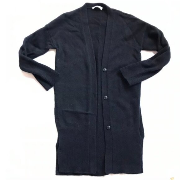 Everlane - The Wool-Cashmere Oversized Long Cardigan 3 Buttons | Size XS | Black - Picture 1 of 5